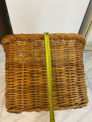 Cesta Mimbre XL Grande Asas Marrón