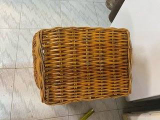Cesta Mimbre XL Grande Asas Marrón