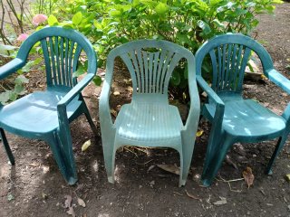 Sillas de Plástico Verdes