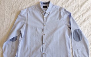 Camisa Sfera Azul Talla XXL con Coderas