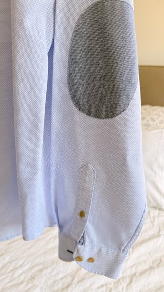 Camisa Sfera Azul Talla XXL con Coderas