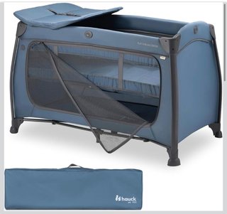 Cuna de viaje Hauck azul NUEVA