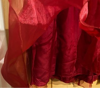 Conjunto Top y Falda Tul Rojo y blanco