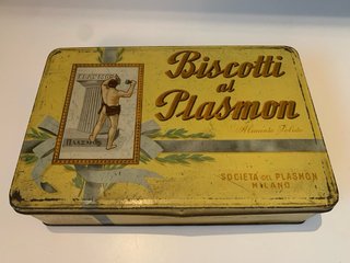 Scatola di Latta Plasmon vintage