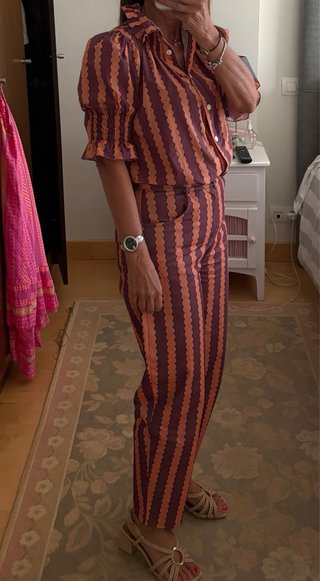 Conjunto S/M Camisa y Pantalón Rayas