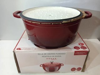 Olla 5.1L Hierro Fundido Roja Ernesto