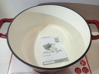 Olla 5.1L Hierro Fundido Roja Ernesto
