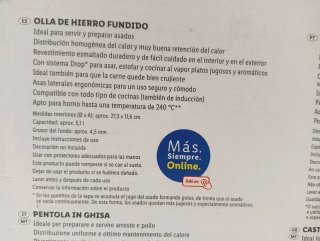 Olla 5.1L Hierro Fundido Roja Ernesto