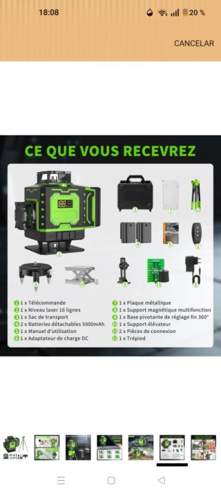 Nivel Láser 360° Autonivelante