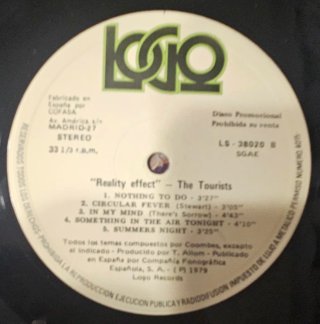 Vinilo The Tourists - Reality Effect