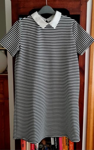 Vestido Zara Rayas Blanco y Negro