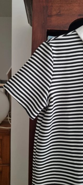 Vestido Zara Rayas Blanco y Negro