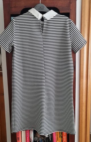 Vestido Zara Rayas Blanco y Negro