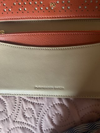 Cartera Purificación García Beige/Naranja