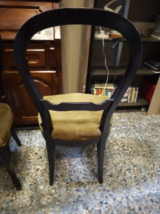 2 Sillas Antiguas Madera Tapizadas