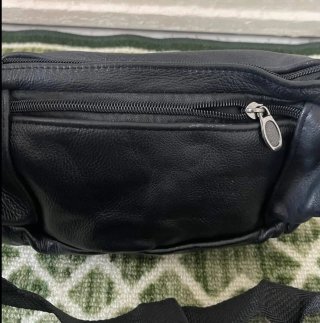 Borsello in vera pelle nero