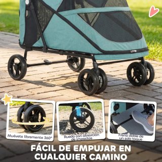 Carrito Perro Plegable 1 Botón hasta 30kg