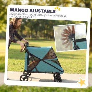 Carrito Perro Plegable 1 Botón hasta 30kg