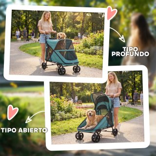 Carrito Perro Plegable 1 Botón hasta 30kg