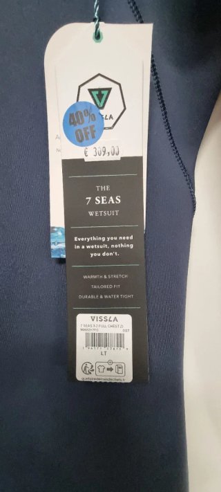 Neopreno Vissla 7-SEAS CZ 3/2 Azul Talla S y LT