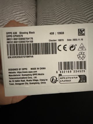 OPPO A38 Negro 128 GB