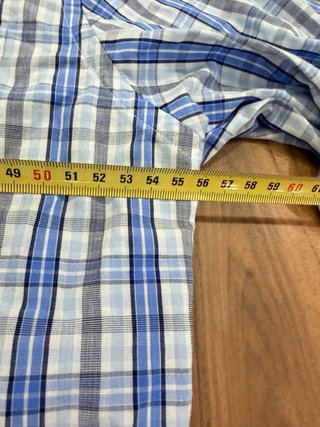 Camisa Tommy Hilfiger cuadros azul y blanco