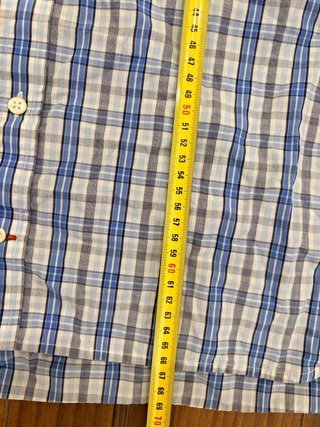 Camisa Tommy Hilfiger cuadros azul y blanco