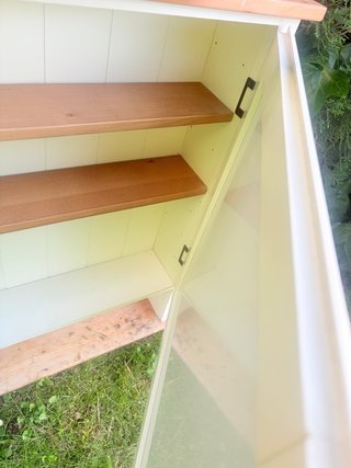 Mueble Espejo de baño Ikea madera y cristal