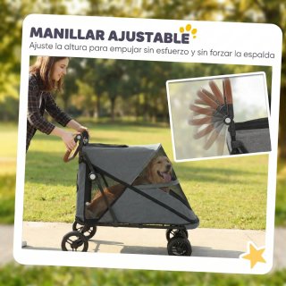 Carrito Perro Plegable 1 Botón hasta 30kg