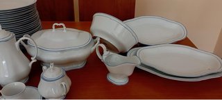 Vajilla Irabia Porcelana Azul y Blanca