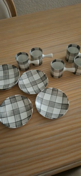 Juego de café Castro a cuadros