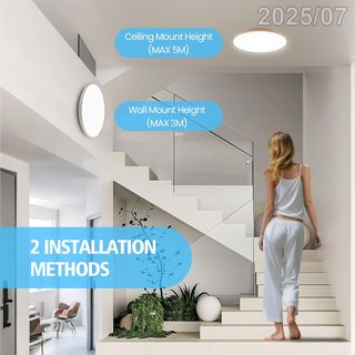 LEZOE Lampara Techo 25cm LED 15W 4000K con Sensor