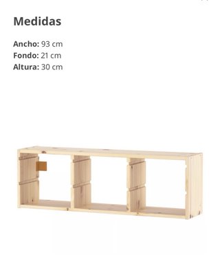 Balda sistema Trofast Ikea madera