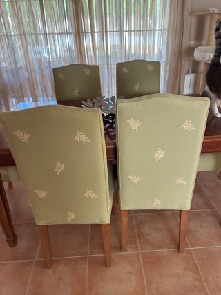 6 Sillas de Comedor Tapizadas cada una  50 euros