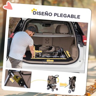Carrito para Perros Pequeños con Cesta