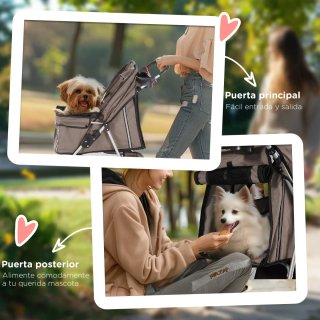 Carrito para Perros Pequeños con Cesta