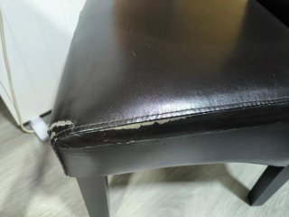 Conjunto mesa y Silla de comedor en polipiel
