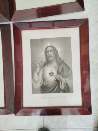 Lote 5 Cuadros Antiguos Religiosos