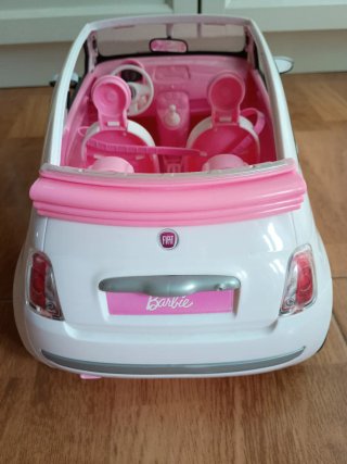 Coche Barbie Descapotable Rosa y Blanco