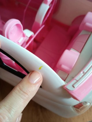 Coche Barbie Descapotable Rosa y Blanco