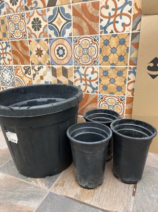 Lote de macetas de plástico gigante 35 L