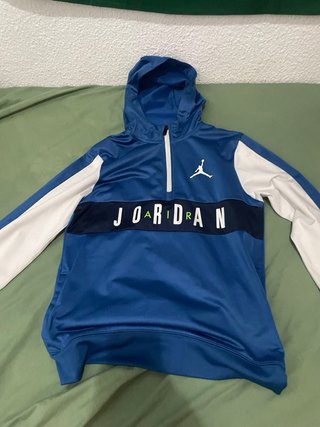 Sudadera Jordan Air Talla S Color Azul y blanco