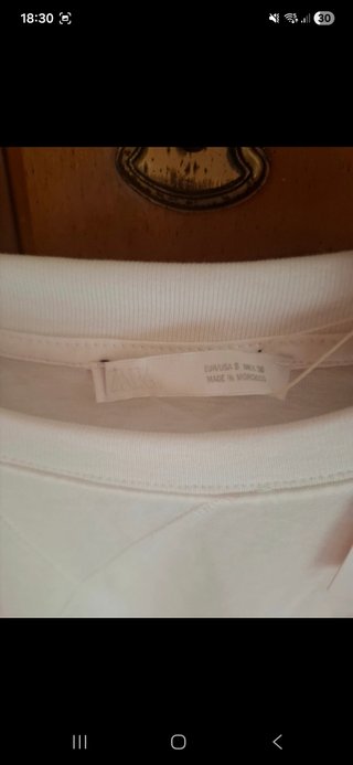 Camiseta Zara Blanca Talla S Sin Estrenar