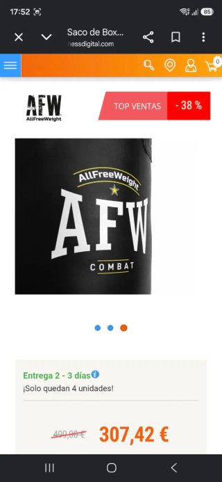 Saco de Boxeo Profesional AFW