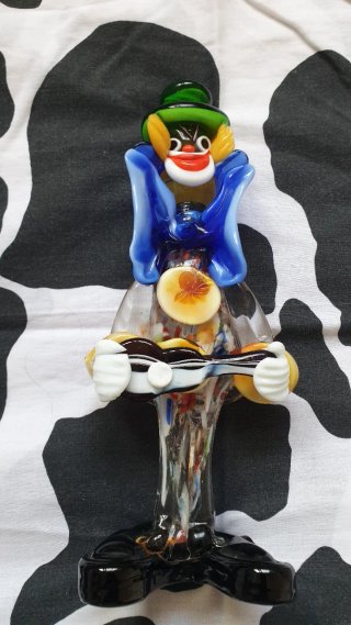 Figura de payaso de cristal