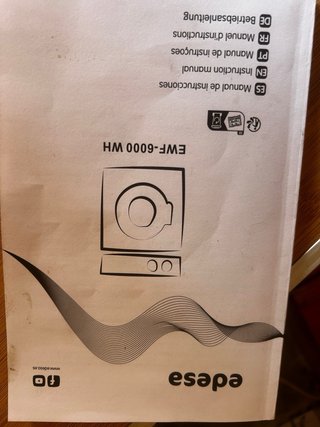 Lavadora Edesa 6kg 1000rpm EWF4000WH