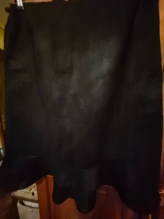 Falda midi H&M negra talla 40