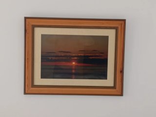Cuadro de paisaje atardecer