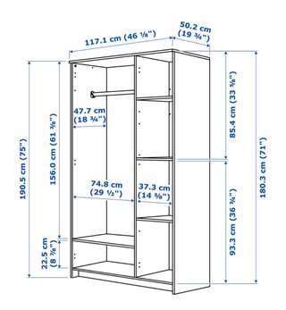 4 Armarios Blancos Ikea con Espejo