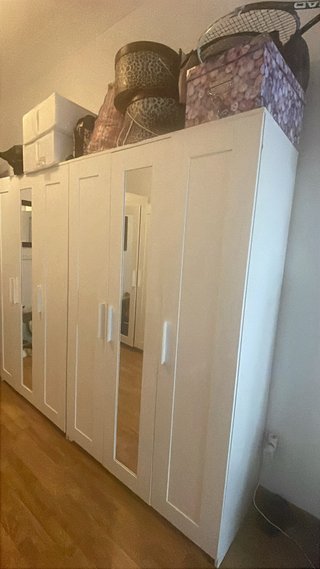 4 Armarios Blancos Ikea con Espejo
